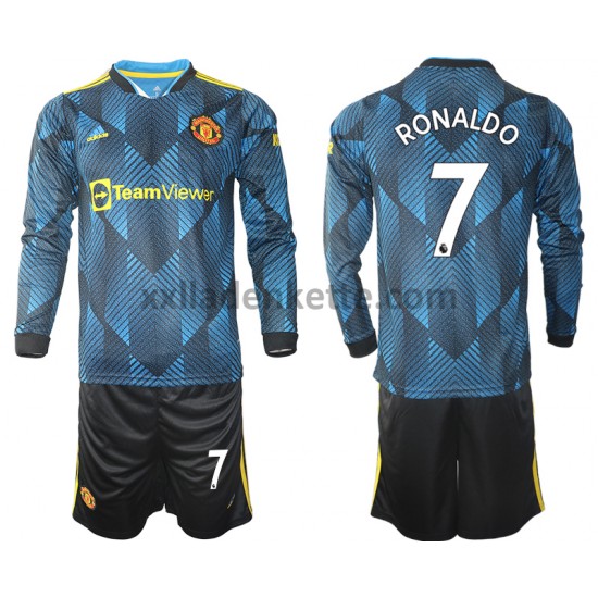 Fußballtrikot Manchester United Cristiano Ronaldo 7 Kinder Ausweich 2021-2022 Langarm