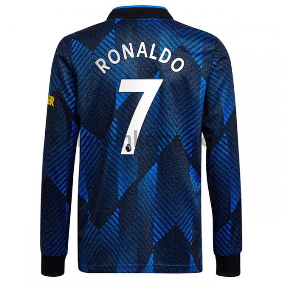 Fußballtrikot Manchester United Cristiano Ronaldo 7 Ausweich 2021-2022 Langarm