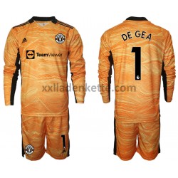 Fußballtrikot Manchester United David de Gea 1 Torwart Kinder Heim 2021-2022 Langarm