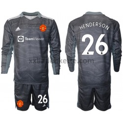 Fußballtrikot Manchester United Dean Henderson 26 Torwart Kinder Auswärts 2021-2022 Langarm