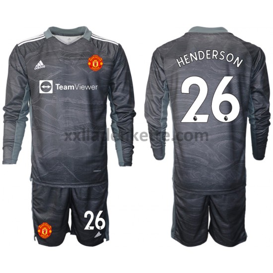 Fußballtrikot Manchester United Dean Henderson 26 Torwart Kinder Auswärts 2021-2022 Langarm