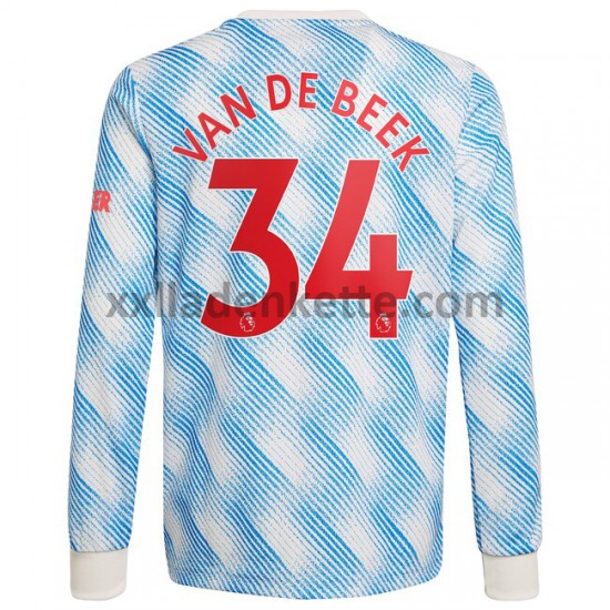 Fußballtrikot Manchester United Donny Van De Beek 34 Auswärts 2021-2022 Langarm