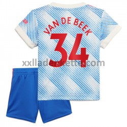 Fußballtrikot Manchester United Donny Van De Beek 34 Kinder Auswärts 2021-2022 Kurzarm