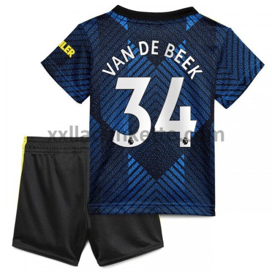 Fußballtrikot Manchester United Donny van de Beek 34 Kinder Ausweich 2021-2022 Kurzarm