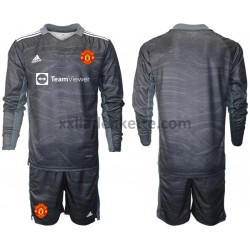 Fußballtrikot Manchester United Torwart Kinder Auswärts 2021-2022 Langarm