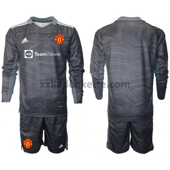 Fußballtrikot Manchester United Torwart Kinder Auswärts 2021-2022 Langarm