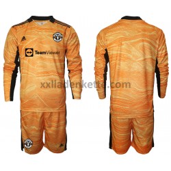 Fußballtrikot Manchester United Torwart Kinder Heim 2021-2022 Langarm