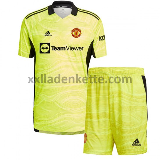Fußballtrikot Manchester United Torwart Kinder Heim 2021-2022 Kurzarm