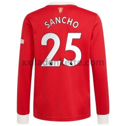 Fußballtrikot Manchester United Jadon Sancho 25 Heim 2021-2022 Langarm