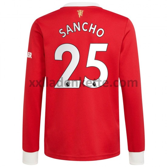 Fußballtrikot Manchester United Jadon Sancho 25 Heim 2021-2022 Langarm