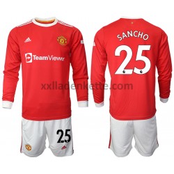 Fußballtrikot Manchester United Jadon Sancho 25 Kinder Heim 2021-2022 Langarm