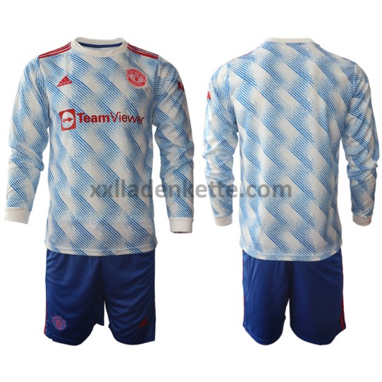 Fußballtrikot Manchester United Kinder Auswärts 2021-2022 Langarm