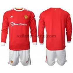 Fußballtrikot Manchester United Kinder Heim 2021-2022 Langarm
