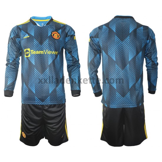Fußballtrikot Manchester United Kinder Ausweich 2021-2022 Langarm