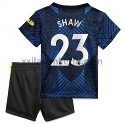 Fußballtrikot Manchester United Luke Shaw 23 Kinder Ausweich 2021-2022 Kurzarm
