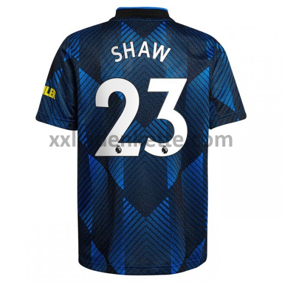 Fußballtrikot Manchester United Luke Shaw 23 Ausweich 2021-2022 Kurzarm