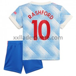 Fußballtrikot Manchester United Marcus Rashford 10 Kinder Auswärts 2021-2022 Kurzarm