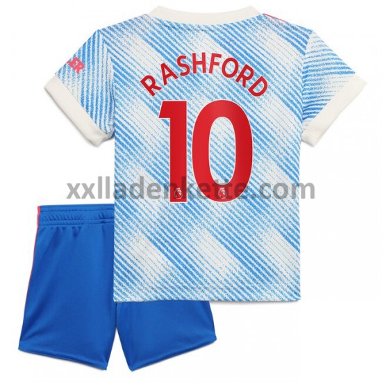 Fußballtrikot Manchester United Marcus Rashford 10 Kinder Auswärts 2021-2022 Kurzarm