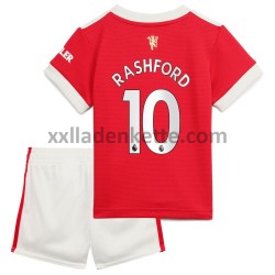Fußballtrikot Manchester United Marcus Rashford 10 Kinder Heim 2021-2022 Kurzarm