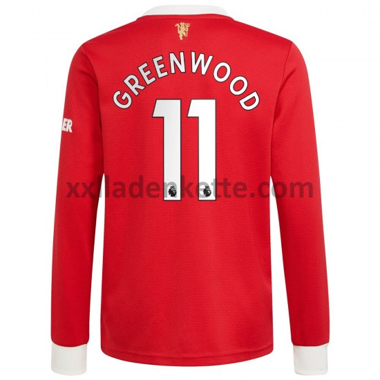 Fußballtrikot Manchester United Mason Greenwood 11 Heim 2021-2022 Langarm