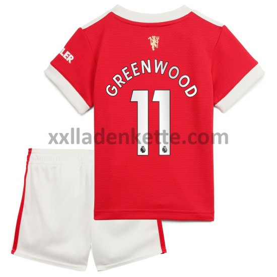 Fußballtrikot Manchester United Mason Greenwood 11 Kinder Heim 2021-2022 Kurzarm