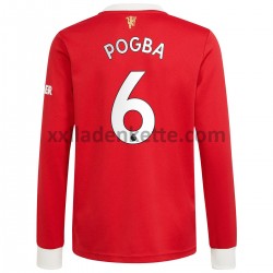 Fußballtrikot Manchester United Paul Pogba 6 Heim 2021-2022 Langarm