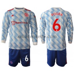 Fußballtrikot Manchester United Paul Pogba 6 Kinder Auswärts 2021-2022 Langarm