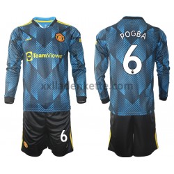 Fußballtrikot Manchester United Paul Pogba 6 Kinder Ausweich 2021-2022 Langarm