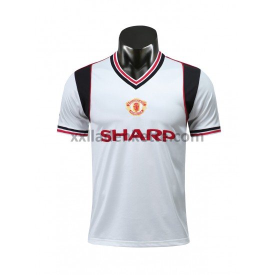 Fußballtrikot Manchester United Retro Auswärts 1985 Kurzarm