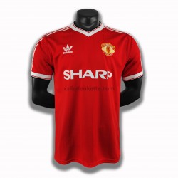 Fußballtrikot Manchester United Retro Heim 1984 Kurzarm