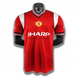 Fußballtrikot Manchester United Retro Heim 1985 Kurzarm