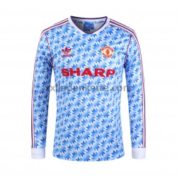 Fußballtrikot Manchester United Retro Heim 1992 Langarm