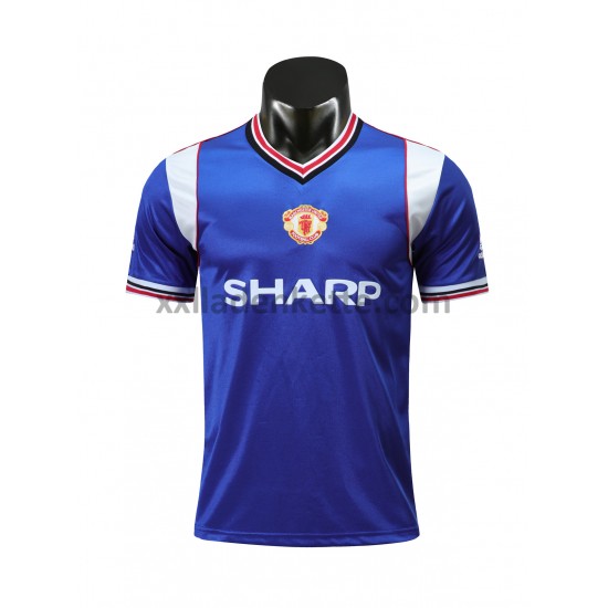 Fußballtrikot Manchester United Retro Ausweich 1985 Kurzarm
