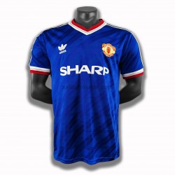 Fußballtrikot Manchester United Retro Ausweich 1986 Kurzarm