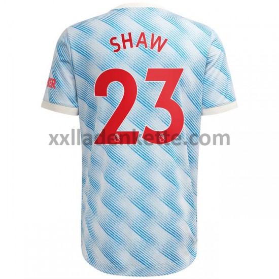 Fußballtrikot Manchester United Shaw 23 Auswärts 2021-2022 Kurzarm