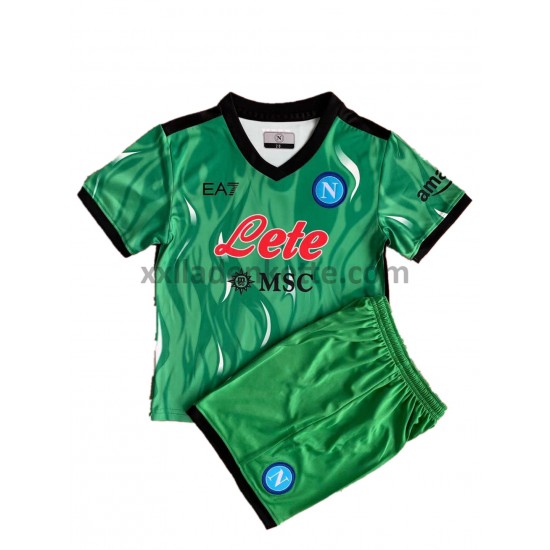 Fußballtrikot SSC Neapel Torwart Kinder Heim 2021-2022 Kurzarm