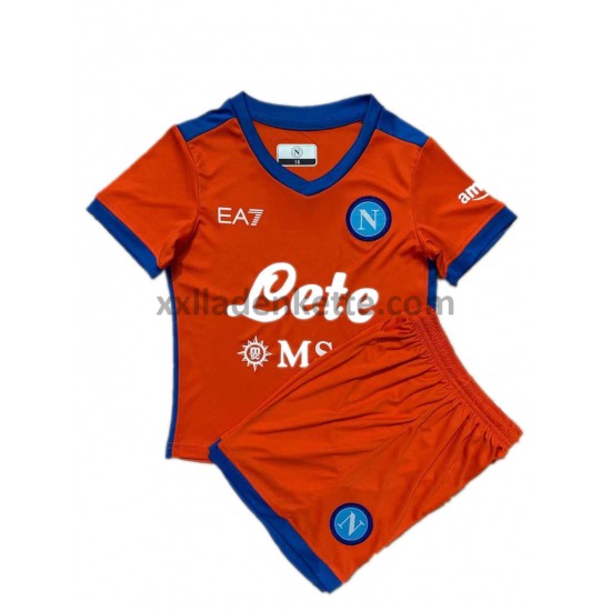 Fußballtrikot SSC Neapel Kinder Ausweich 2021-2022 Kurzarm
