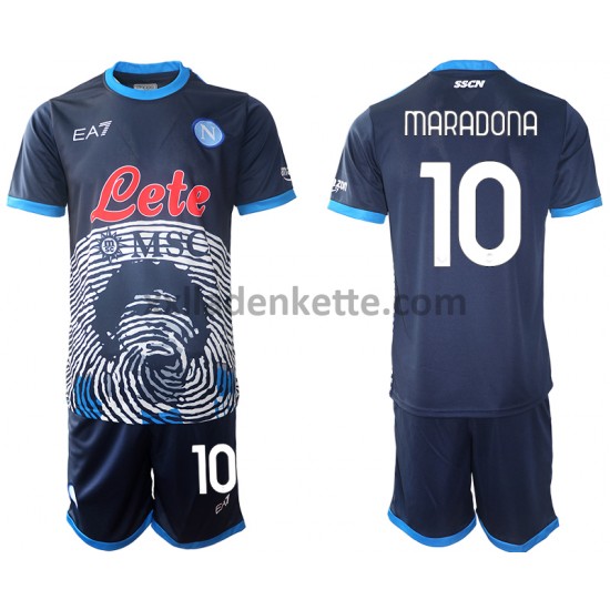Fußballtrikot SSC Neapel Diego Maradona 10 Special 2 Kinder Heim 2021-2022 Kurzarm