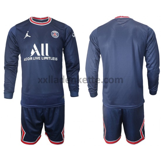 Fußballtrikot Paris Saint-Germain Kinder Heim 2021-2022 Langarm