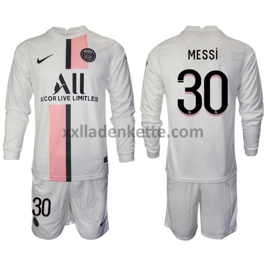 Fußballtrikot Paris Saint-Germain Lionel Messi 30 Kinder Auswärts 2021-2022 Langarm
