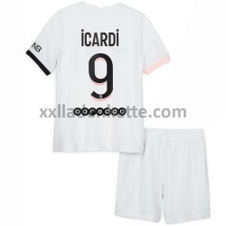 Fußballtrikot Paris Saint-Germain Mauro Icardi 9 Kinder Auswärts 2021-2022 Kurzarm
