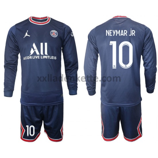 Fußballtrikot Paris Saint-Germain Neymar JR 10 Kinder Heim 2021-2022 Langarm