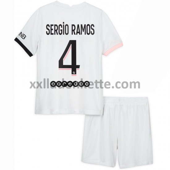 Fußballtrikot Paris Saint-Germain Sergio Ramos 4 Kinder Auswärts 2021-2022 Kurzarm