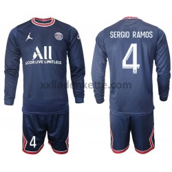 Fußballtrikot Paris Saint-Germain Sergio Ramos 4 Kinder Heim 2021-2022 Langarm