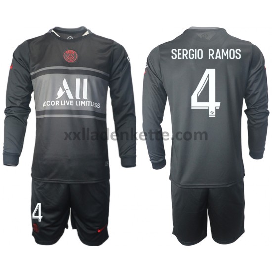 Fußballtrikot Paris Saint-Germain Sergio Ramos 4 Kinder Ausweich 2021-2022 Langarm