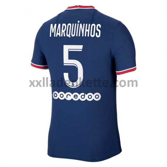 Fußballtrikot Paris Saint-Germain PSG Marquinhos 5 Heim 2021-2022 Kurzarm