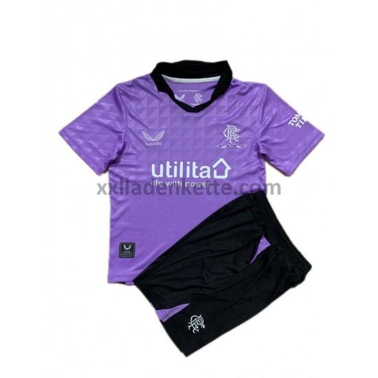 Fußballtrikot Rangers Kinder Ausweich 2021-2022 Kurzarm