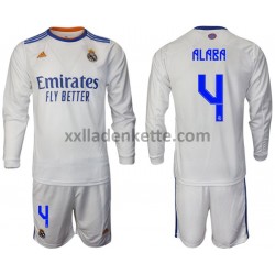 Fußballtrikot Real Madrid Alaba 4 Kinder Heim 2021-2022 Langarm