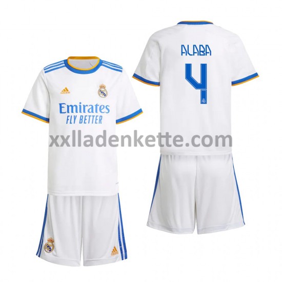 Fußballtrikot Real Madrid David Alaba 4 Kinder Heim 2021-2022 Kurzarm