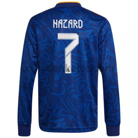 Fußballtrikot Real Madrid Eden Hazard 7 Auswärts 2021-2022 Langarm